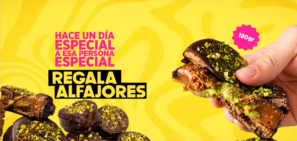 Alfajor Artesanal Leifr - Dulce de Leche y Pistacho bañado en Chocolate Real